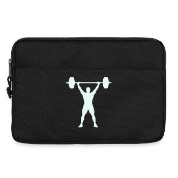 Silhouette puissante en haltérophilie - Sacoche pour ordinateur portable 13 pouces - noir - Devant
