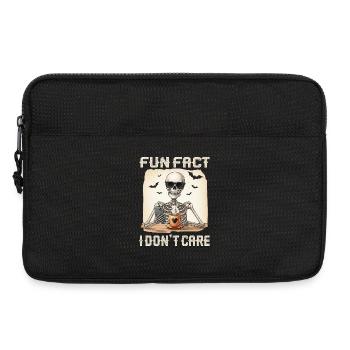 Skelett-Fun Fact: Mir ist das egal - Laptoptasche 13" - Schwarz - Vorne