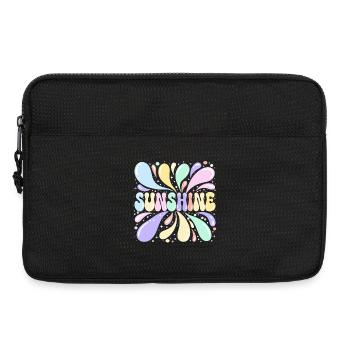 Sonnenschein-Pastell und Glitzer - Laptoptasche 13" - Schwarz - Vorne