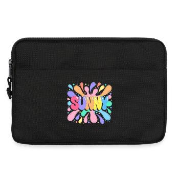 Soleil pastel en éclats - Sacoche pour ordinateur portable 13 pouces - noir - Devant