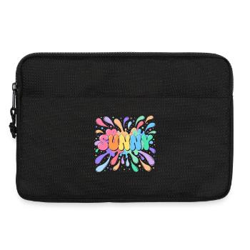 Sunny Rainbow Typography Blasenspritzer - Laptoptasche 13" - Schwarz - Vorne