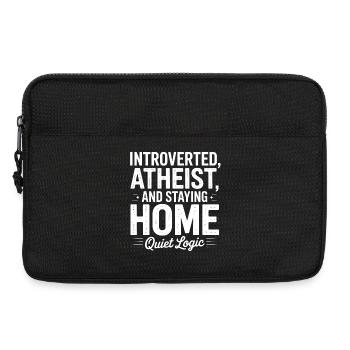 Introvertierter, Atheist, Heimlicher Tee - Laptoptasche 13" - Schwarz - Vorne