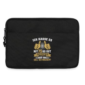75. Geburtstag Mann Frau 75 Jahre - Laptoptasche 13" - Schwarz - Vorne