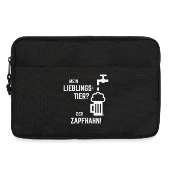 Mein Lieblingstier? Der Zapfhahn! (Bier / White) - Laptoptasche 13" - Schwarz - Vorne