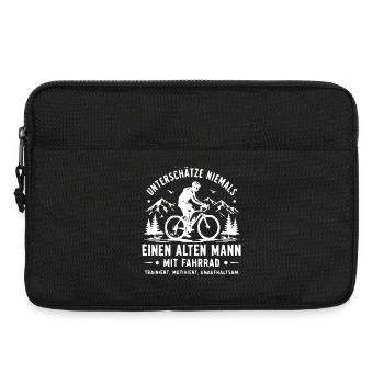 Radfahrer Altersweisheit Spruch - Laptoptasche 13" - Schwarz - Vorne