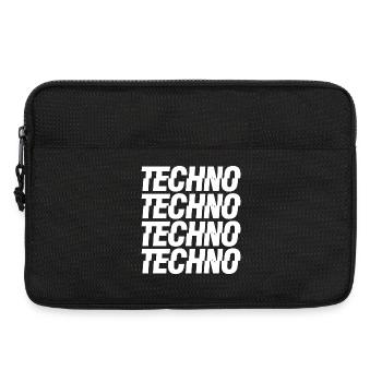 Techno music logo - Laptop bag 13" - black - Front