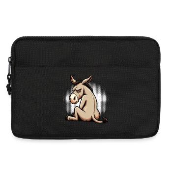 Âne Âne Porte-âne Muli Âne aux longues oreilles Muli - Sacoche pour ordinateur portable 13 pouces - noir - Devant