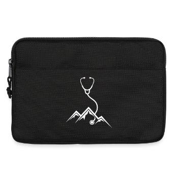 Stethoscope Mountains Medicine Hiking Care - Sacoche pour ordinateur portable 13 pouces - noir - Devant