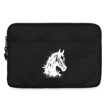 Abstraktes Spritzpferd - Laptoptasche 13" - Schwarz - Vorne