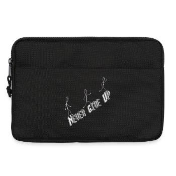 Never give up, Spruch Lauf weiter Strichmännchen  - Laptoptasche 13" - Schwarz - Vorne