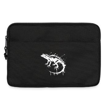 Leguan-Tintenspritzer - Laptoptasche 13" - Schwarz - Vorne