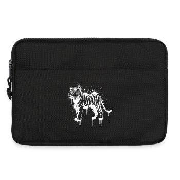 Weiß gespritzter Tiger - Laptoptasche 13" - Schwarz - Vorne