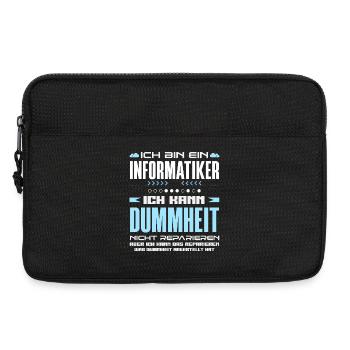 Informatiker Dummheit Reparieren - Laptoptasche 13" - Schwarz - Vorne