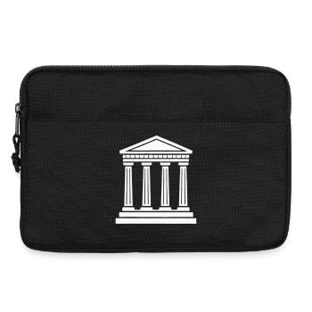 Silhouette classique des piliers du temple - Sacoche pour ordinateur portable 13 pouces - noir - Devant