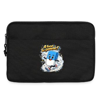 A fond la gomme ! - Sacoche pour ordinateur portable 13 pouces - noir - Devant