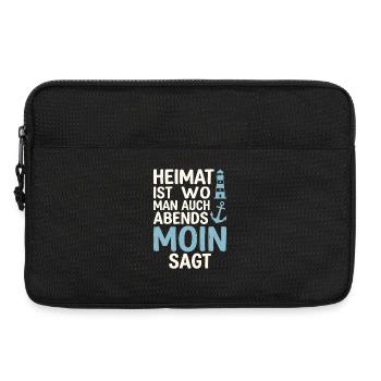 Heimat ist wo man auch abends Moin sagt  - Laptoptasche 13" - Schwarz - Vorne