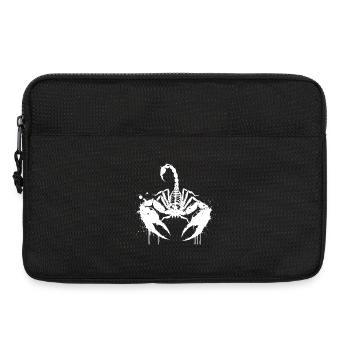 Skorpion-Tinte spritzt weiß - Laptoptasche 13" - Schwarz - Vorne