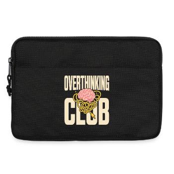 Overthinking Club mit Gedankenchaos - Laptoptasche 13" - Schwarz - Vorne