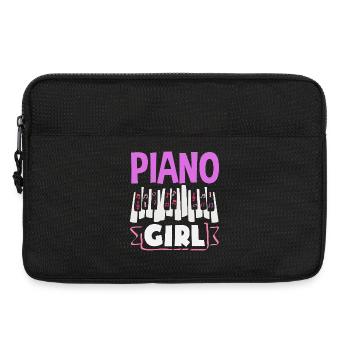 Piano Klavier Musiker Geschenk Geschenkidee - Laptoptasche 13" - Schwarz - Vorne