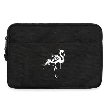 Flamingo Schwarz-Weiß-Spritzer - Laptoptasche 13" - Schwarz - Vorne