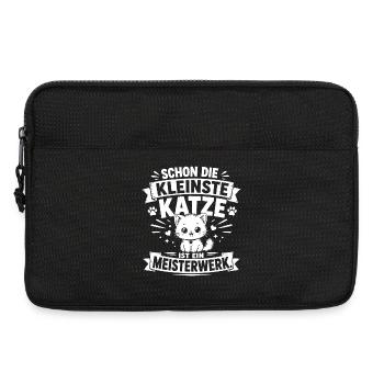 Schon die kleinste Katze ist ein Meisterwerk - Laptoptasche 13" - Schwarz - Vorne
