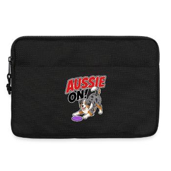 Aussie On ! Chien Frisb Joueur - Sacoche pour ordinateur portable 13 pouces - noir - Devant