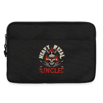 Cadeau de la Pierre Oncle Skull en Heavy Metal - Sacoche pour ordinateur portable 13 pouces - noir - Devant