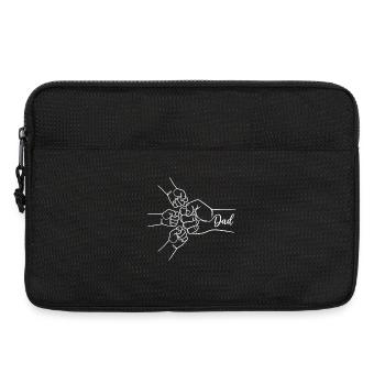 Dad to the power 3 proud dad 3 kids dad of three - Laptop bag 13" - black - Front