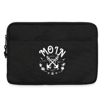 Moin Anker Möven Fische - Laptoptasche 13" - Schwarz - Vorne