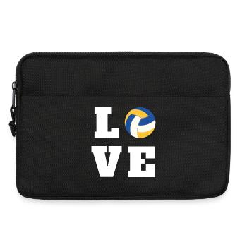 Cadeau d’amour au volleyball pour la maman joueuse et l’entraîneur - Sacoche pour ordinateur portable 13 pouces - noir - Devant
