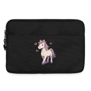 Franges avec des papillons - Sacoche pour ordinateur portable 13 pouces - noir - Devant