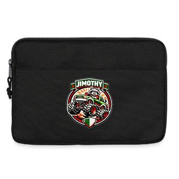 Jimothy Raccoon – Design tout-terrain vintage drôle - Sacoche pour ordinateur portable 13 pouces - noir - Devant