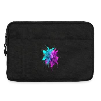 Cyber Splatter Digitale Tintenfusion - Laptoptasche 13" - Schwarz - Vorne