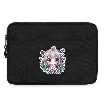 Chibi Flower Magic - Laptop bag 13" - black - Front