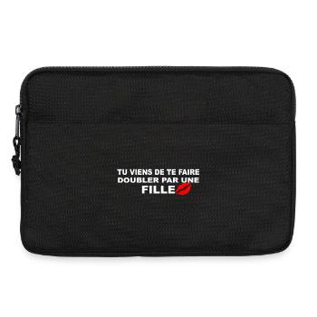 Autocollant voiture humoristique - Sacoche pour ordinateur portable 13 pouces - noir - Devant