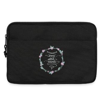 every stitch counts dark - Laptoptasche 13" - Schwarz - Vorne