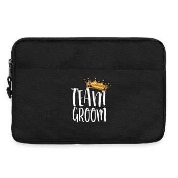 Team Groom Crown Design - Laptop bag 13" - black - Front