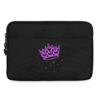Krone Glitter Prinzessin Geburtstag Princess - Laptoptasche 13" - Schwarz - Vorne