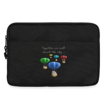 Bunte Heißluftballons - Laptoptasche 13" - Schwarz - Vorne