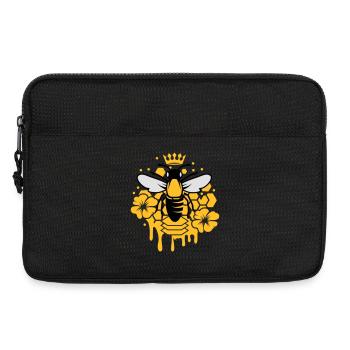 Une abeille avec une couronne - Sacoche pour ordinateur portable 13 pouces - noir - Devant