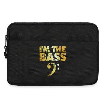 I'm the Bass (Vintage Goldgelb) - Laptoptasche 13" - Schwarz - Vorne