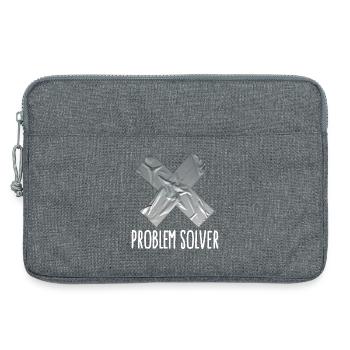 Problem solver marrant Ruban adhésif mari père - Sacoche pour ordinateur portable 13 pouces - gris chiné - Devant