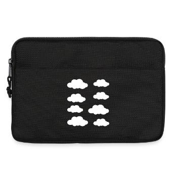 Weiße Wolken - Laptoptasche 13" - Schwarz - Vorne