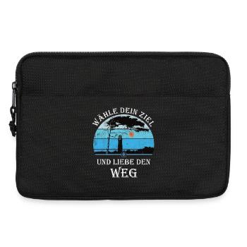 DarssCoast - Ostsee Leuchtturm Wandern Geschenk - Laptoptasche 13" - Schwarz - Vorne