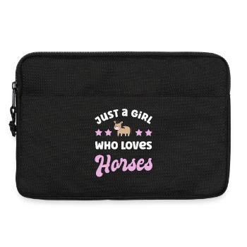 Horse Horses - Laptop bag 13" - black - Front