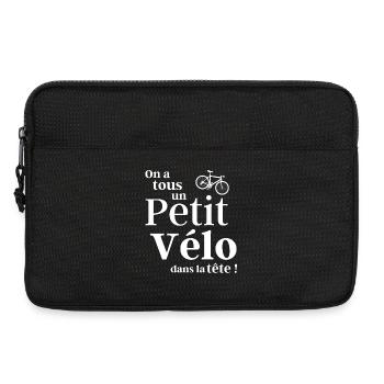 cyclisme, cyclisme sport, cyclisme humour - Sacoche pour ordinateur portable 13 pouces - noir - Devant