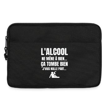 alcool, alcool humour, buveur de compétition - Sacoche pour ordinateur portable 13 pouces - noir - Devant