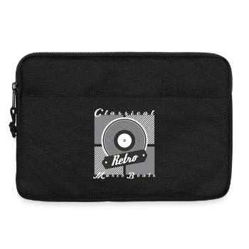 Musique rétro - Sacoche pour ordinateur portable 13 pouces - noir - Devant
