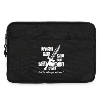 C'est pas moi... c'est les autres qui sont cons ! - Sacoche pour ordinateur portable 13 pouces - noir - Devant