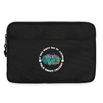 Cricket Team Word Cloud OneDay Layout - Laptop bag 13" - black - Front